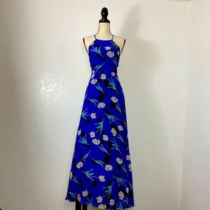 Lulu’s floral royal blue maxi dress